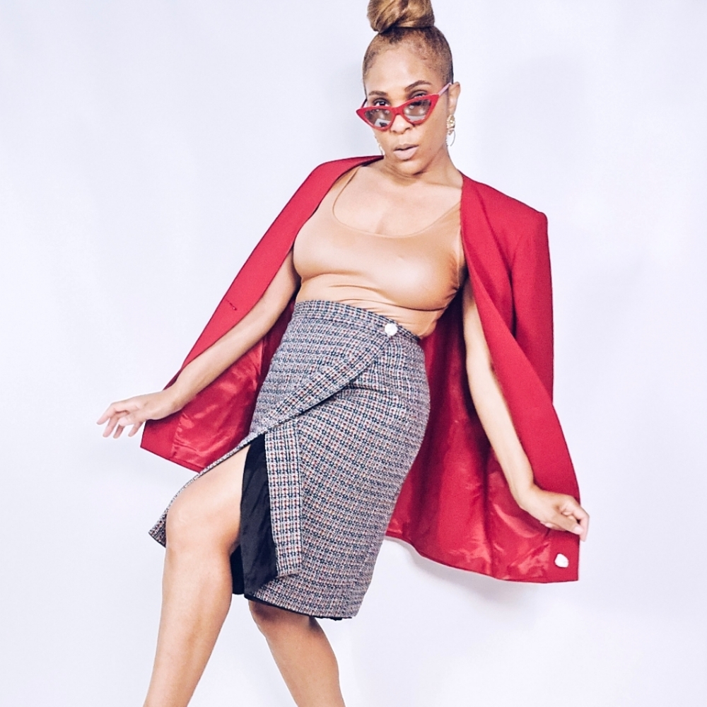 Tweed Wrap Skirt